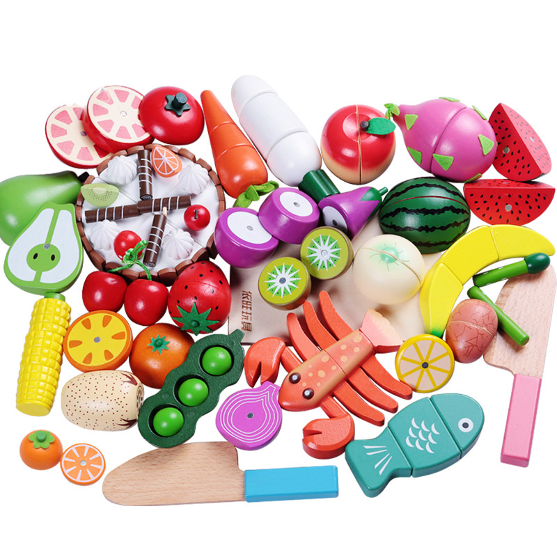 1PCS Wooden Toy Magnetic Cutti - Baby Food Vegetables 评论和价格