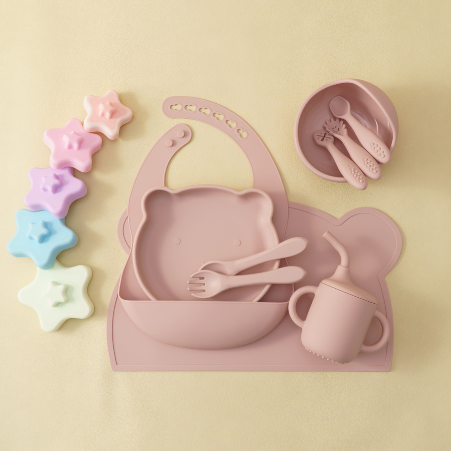 8PCS Silicone Baby Feeding Set - Baby Food Jars With Lids 评论和价格