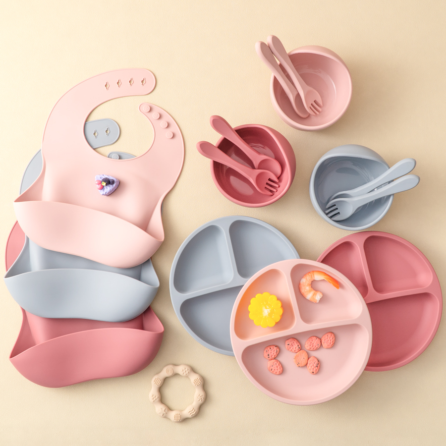 5Pcs Baby Silicone Feeding Set - Baby Food Menu 评论和价格