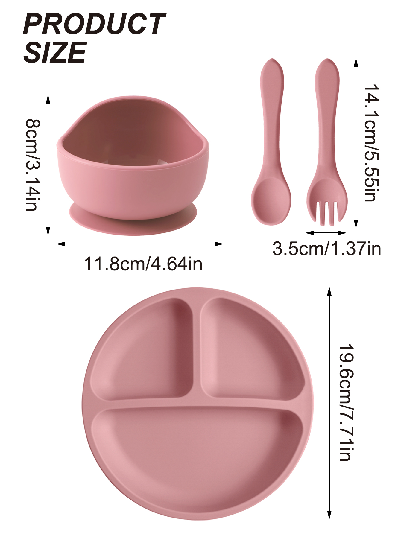 4PCS Baby Silicone Feeding Set - Baby Food Menu 评论和价格