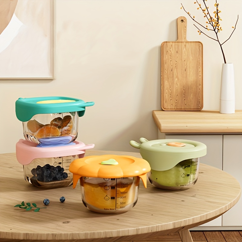 120/180ml Glass Baby Food Cont - Baby Food Jars With Lids 评论和价格