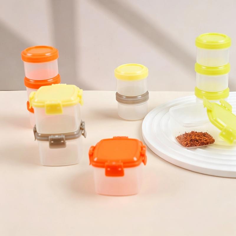 4Pcs Stackable PP Mini Food Ja - Baby Food Jars With Lids 评论和价格