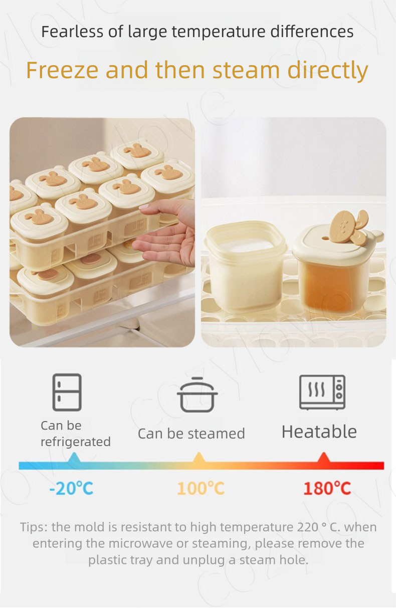 Portable Baby Food Freezer Tra - Baby Food Jars With Lids 评论和价格