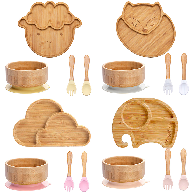 4pcs Children's Tableware Suct - Baby Food Menu 评论和价格
