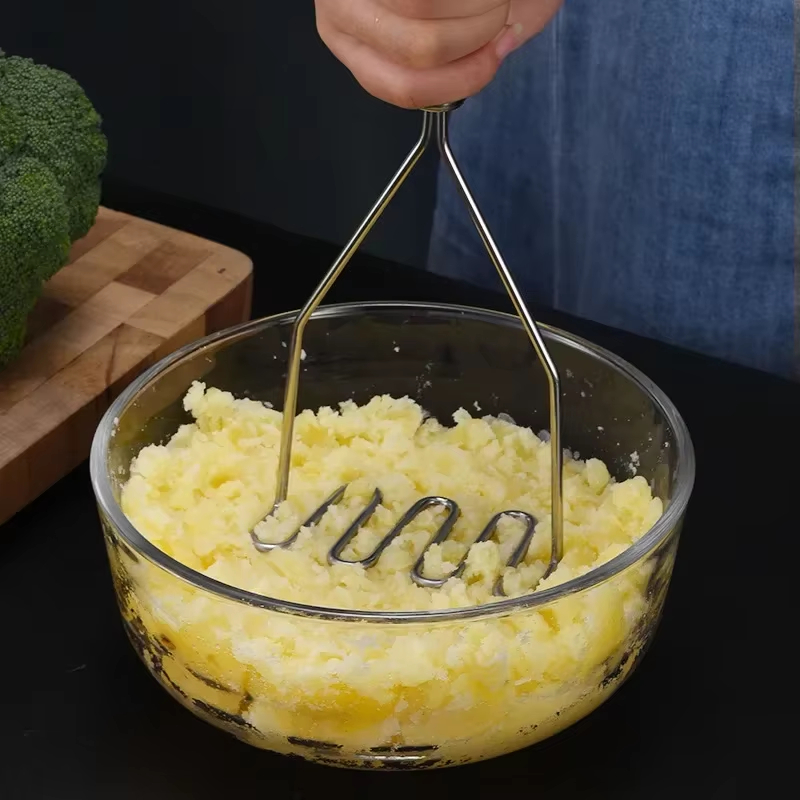 Stainless Steel Potato Masher  - Baby Food Vegetables 评论和价格