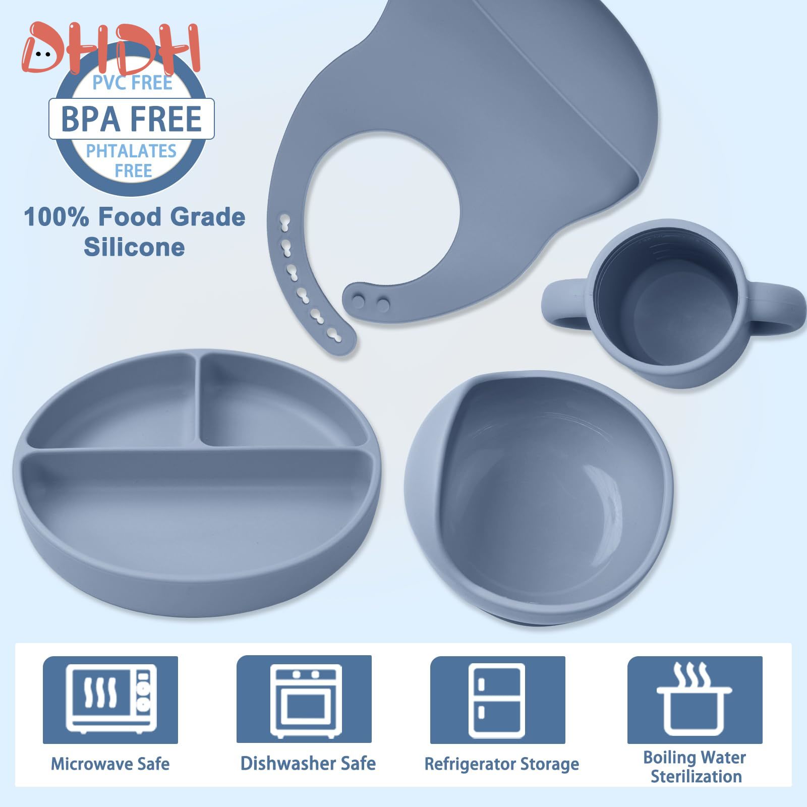 Silicone Baby Feeding Set Tabl - Baby Food Menu 评论和价格