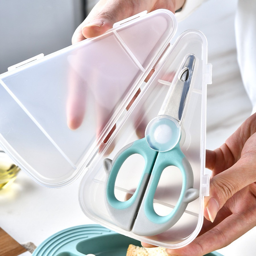Auxiliary food scissors, food  - Baby Food Scissors 评论和价格