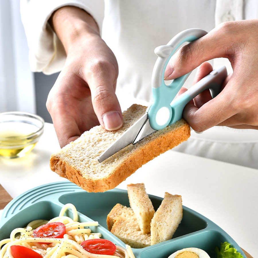 Auxiliary food scissors, food  - Baby Food Scissors 评论和价格