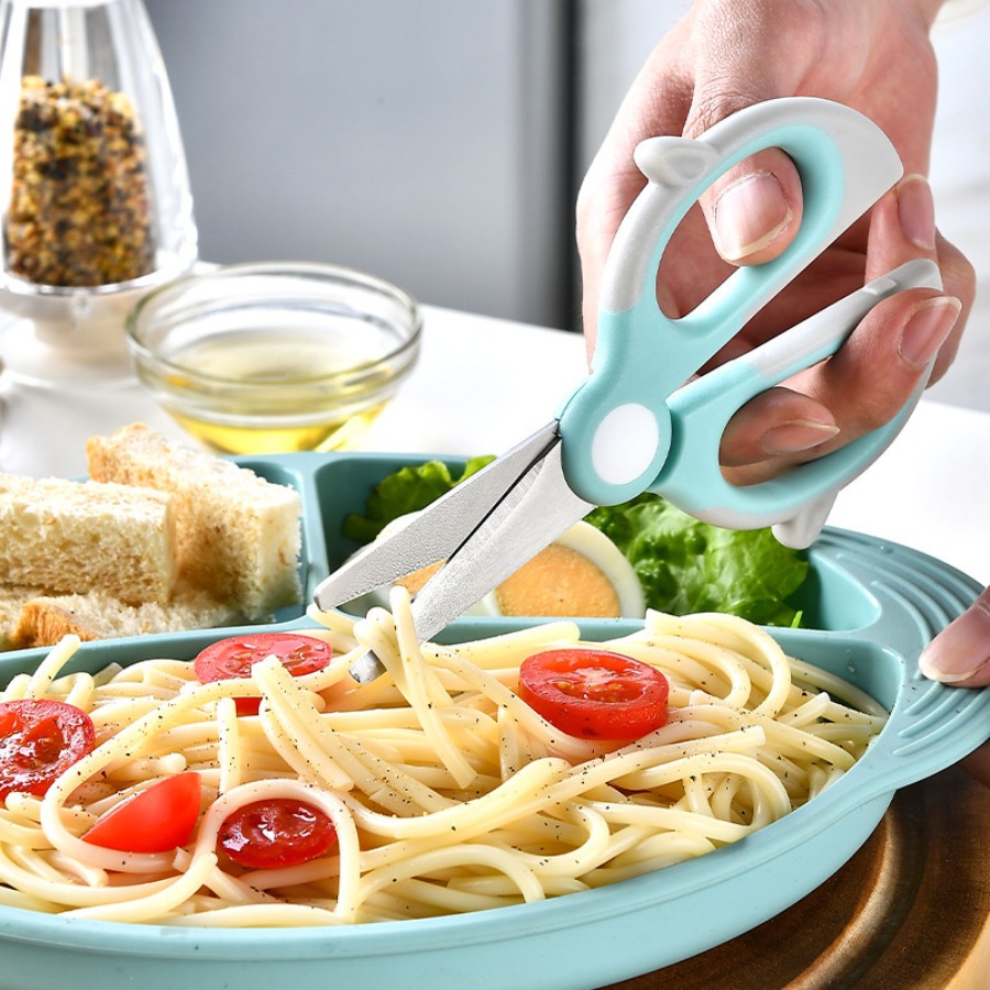 Auxiliary food scissors, food  - Baby Food Scissors 评论和价格